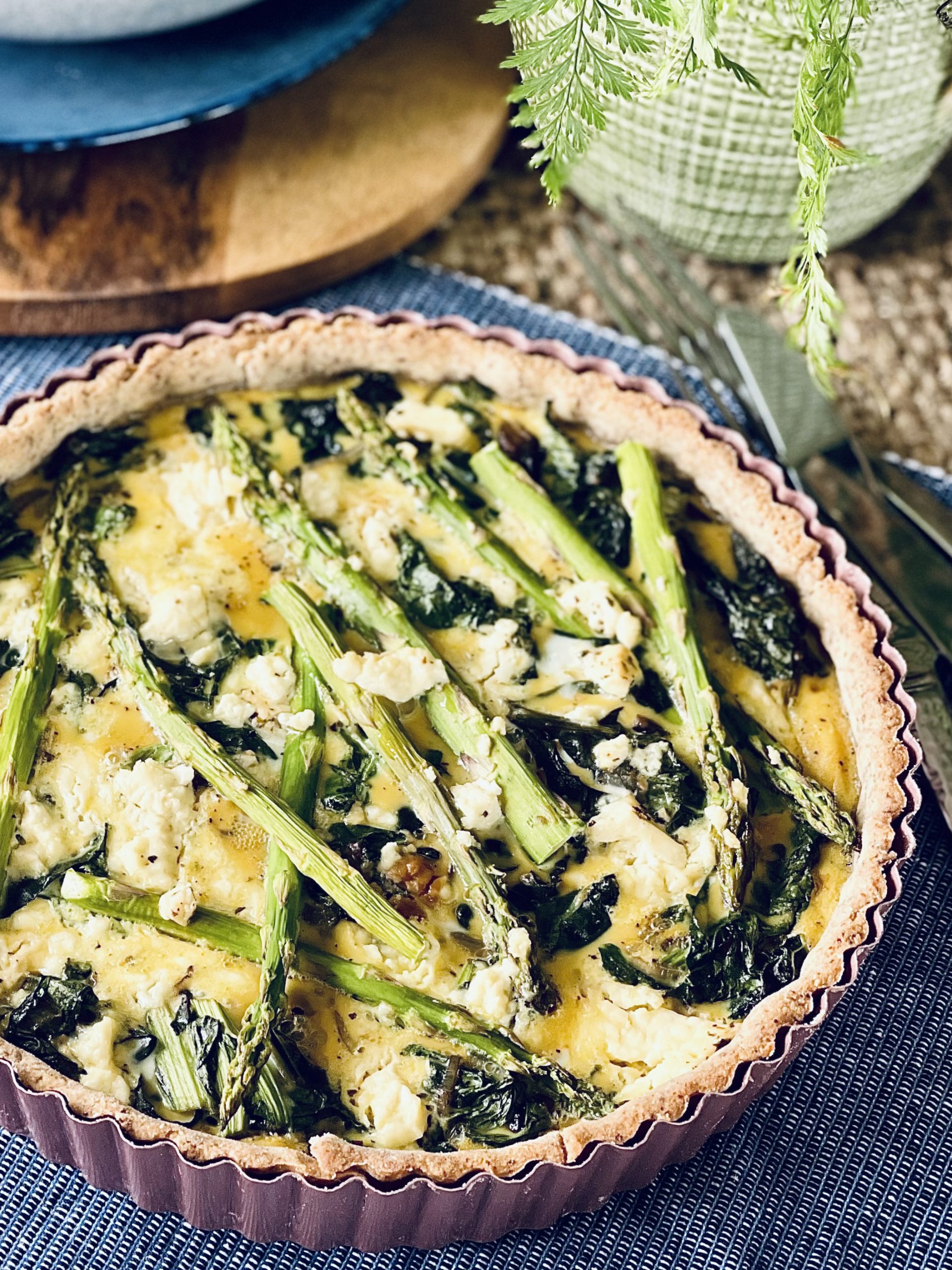 Asparagus & Spring Greens Quiche