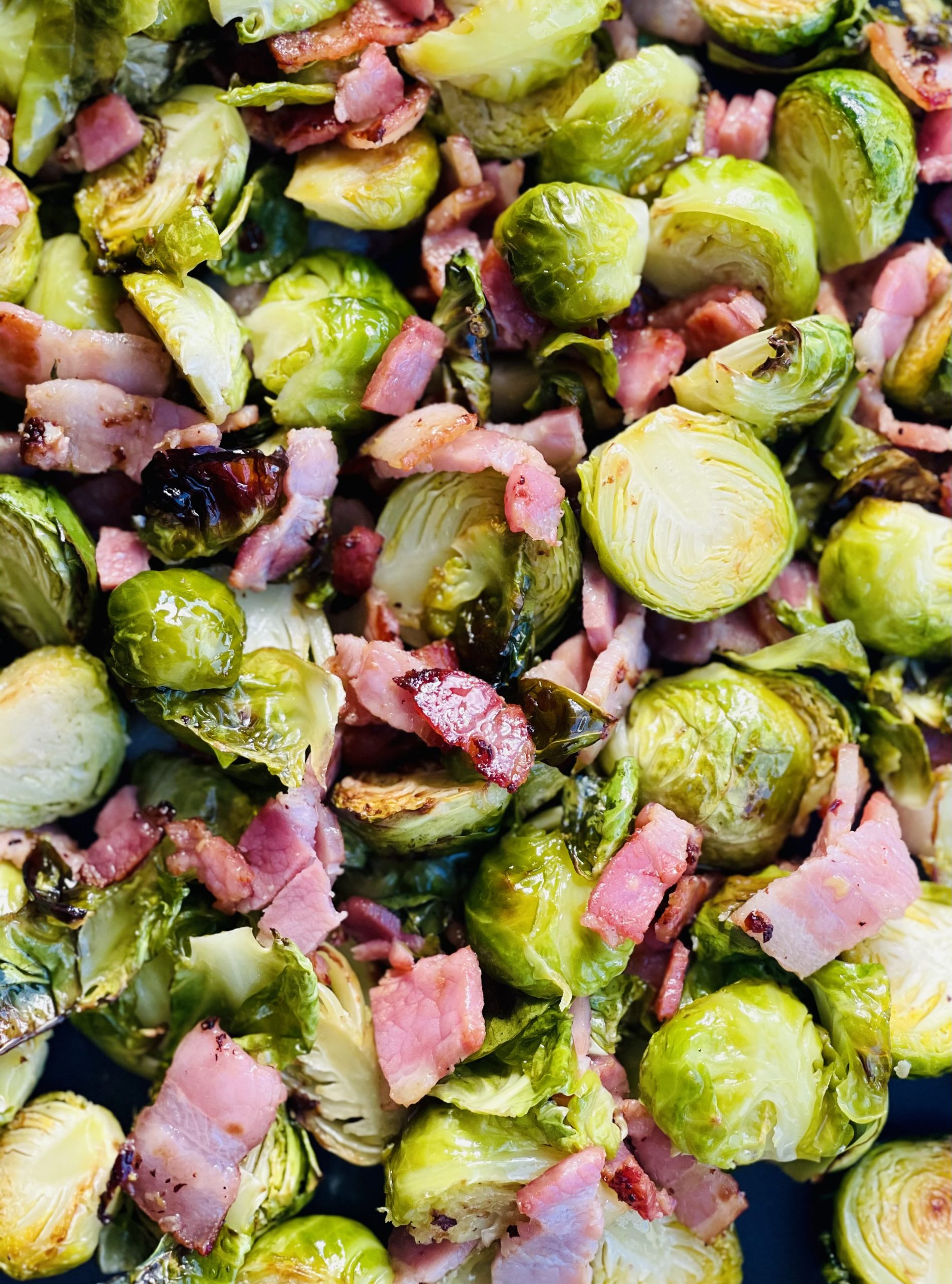Oven-baked Brussels Sprouts & Bacon