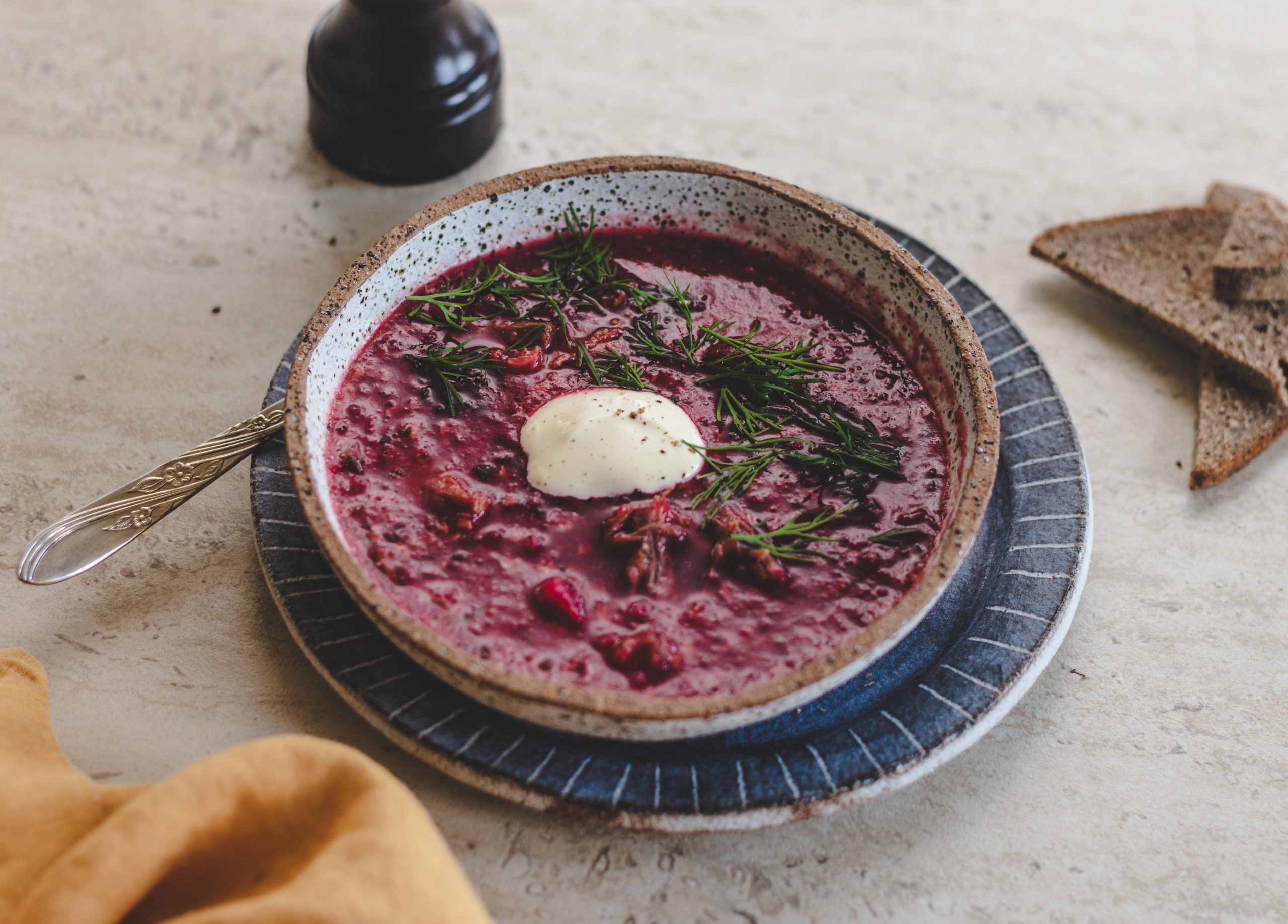 Beef, Beetroot & Buckwheat Soup