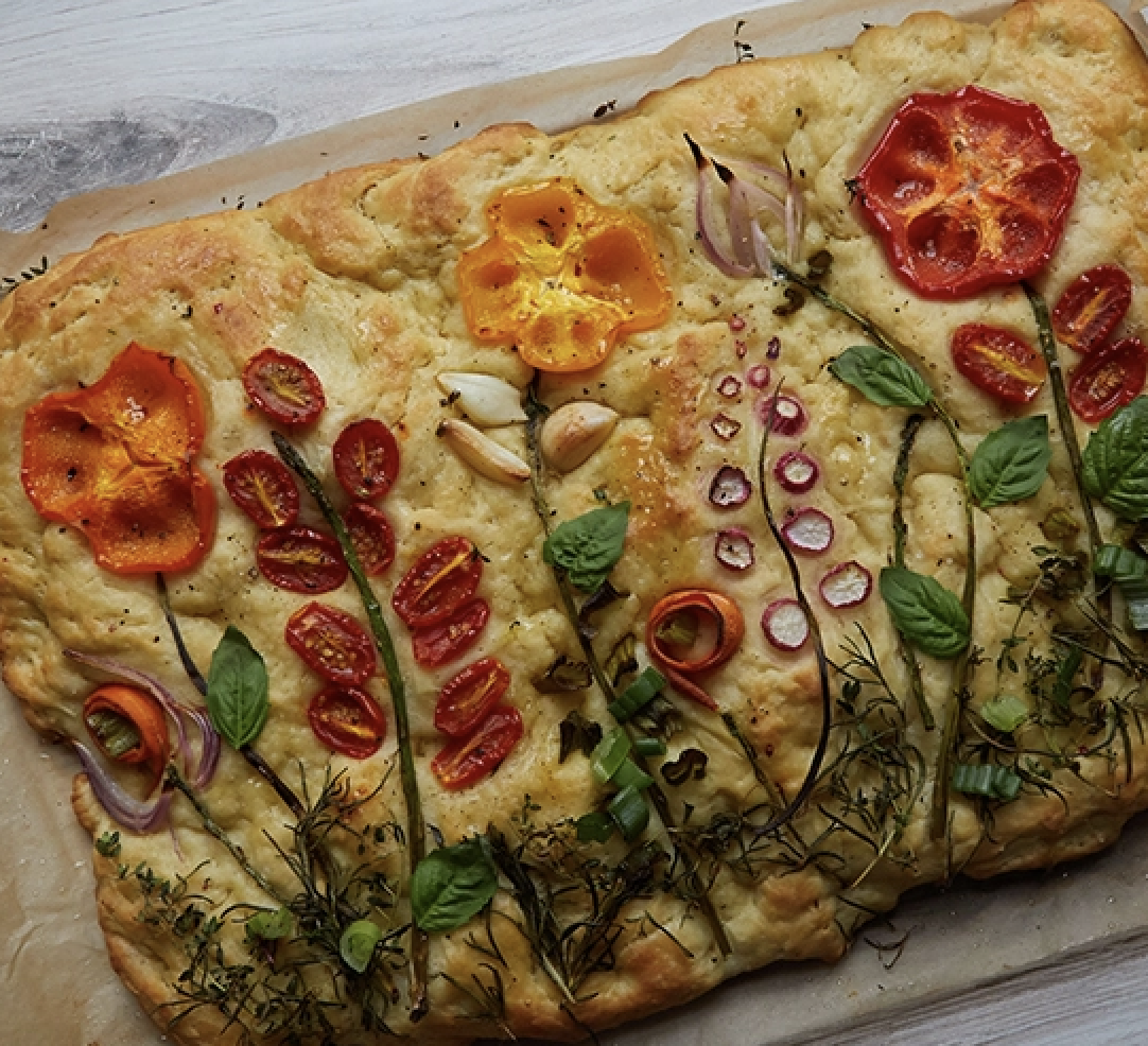 Easy Veg Focaccia Bread